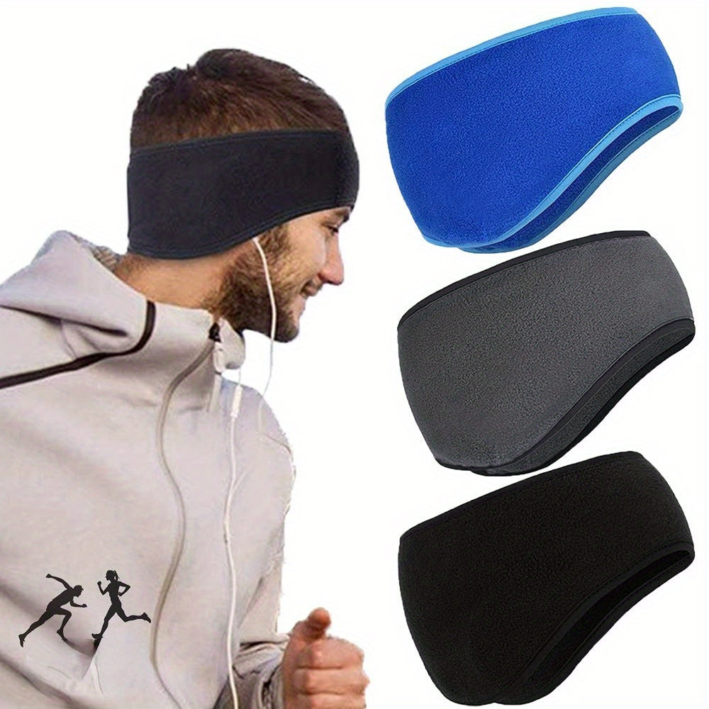 Winter Ear Muffs Headband Fleece Sports Headband for Men and Women