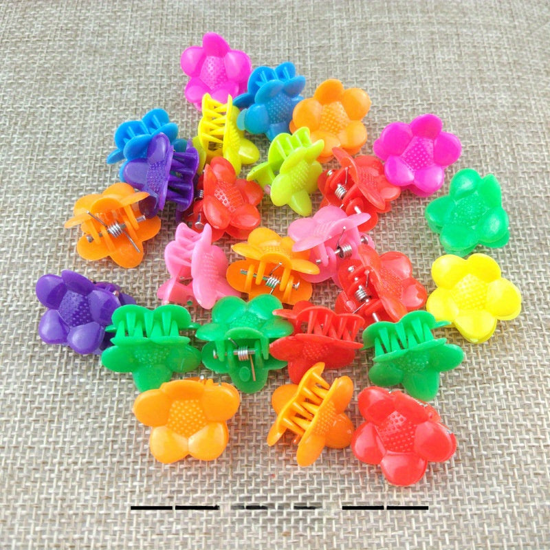 100pcs Plastic Butterfly Hair Clips for Kids