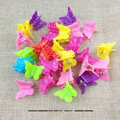 100pcs Plastic Butterfly Hair Clips for Kids