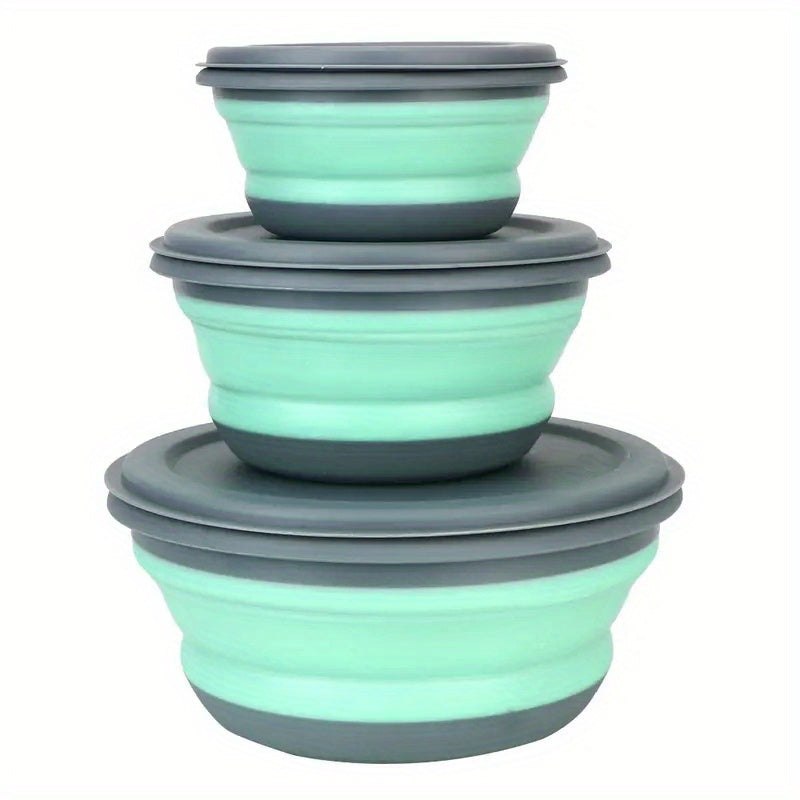 Portable Folding Bowl Collapsible Camping Travel Bowl Kit