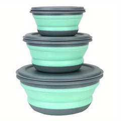 Portable Folding Bowl Collapsible Camping Travel Bowl Kit