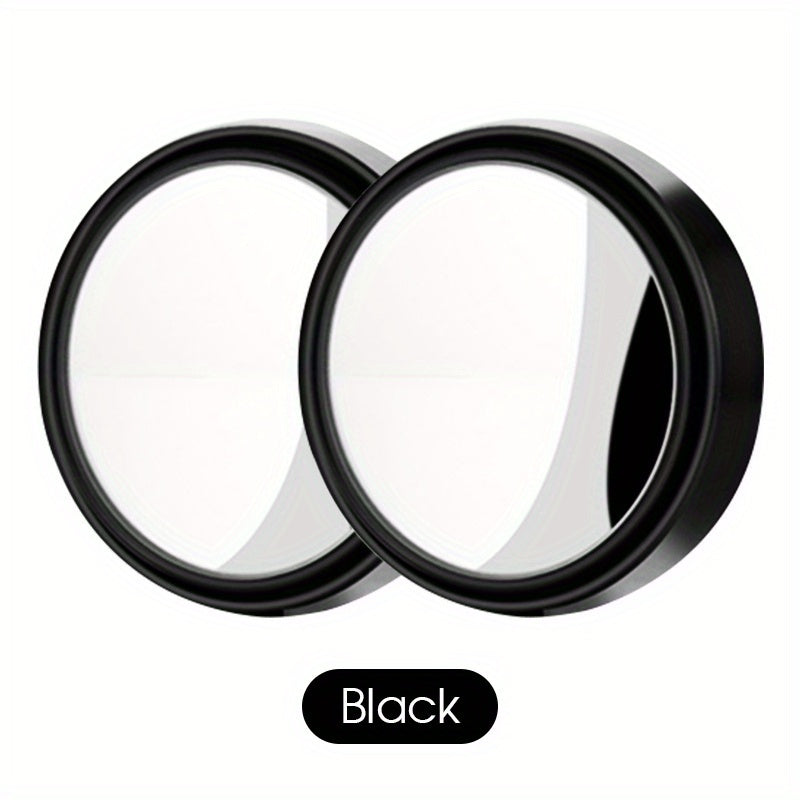2pcs Round Blind Spot Mirrors Wide Angle Stick On Rearview Mirrors