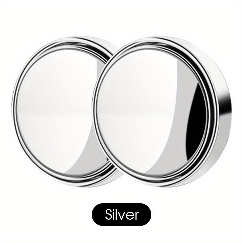 2pcs Round Blind Spot Mirrors Wide Angle Stick On Rearview Mirrors