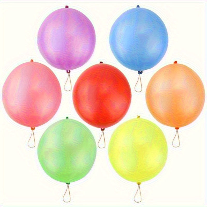 6 Colorful Punch Balloons: Birthday Party Favors & Outdoor Toys