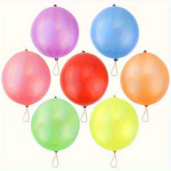 6 Colorful Punch Balloons: Birthday Party Favors & Outdoor Toys