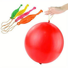 6 Colorful Punch Balloons: Birthday Party Favors & Outdoor Toys