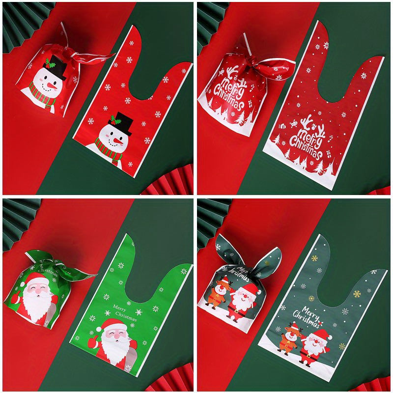 20pcs Rabbit Ear Harness Gift Bag Christmas Snack Packaging Bag