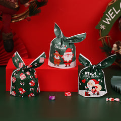 20pcs Rabbit Ear Harness Gift Bag Christmas Snack Packaging Bag