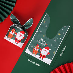 20pcs Rabbit Ear Harness Gift Bag Christmas Snack Packaging Bag