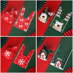 20pcs Rabbit Ear Harness Gift Bag Christmas Snack Packaging Bag