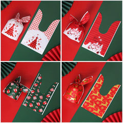 20pcs Rabbit Ear Harness Gift Bag Christmas Snack Packaging Bag