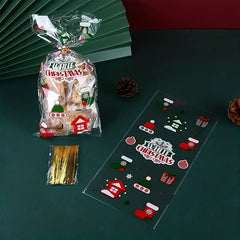50pcs Christmas Party Candy Bags with Ties