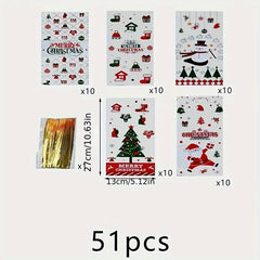 50pcs Christmas Party Candy Bags with Ties