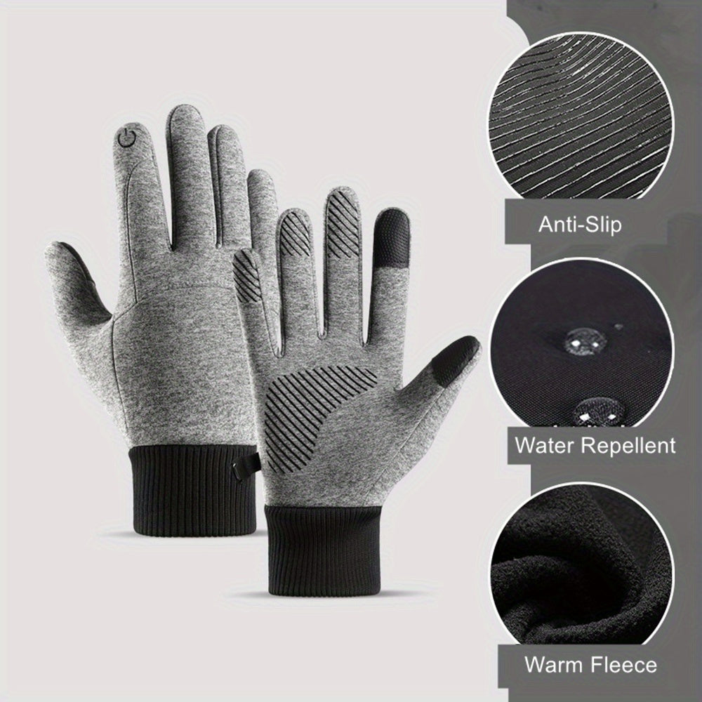 Winter Velvet Warm Gloves Windproof Waterproof Touch Screen Gloves