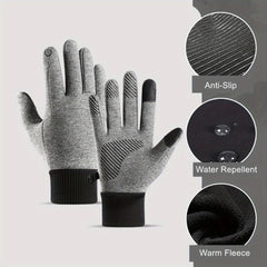 Winter Velvet Warm Gloves Windproof Waterproof Touch Screen Gloves