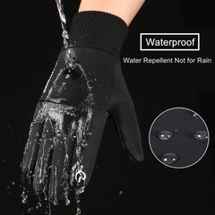 Winter Velvet Warm Gloves Windproof Waterproof Touch Screen Gloves