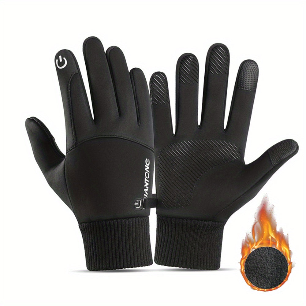 Winter Velvet Warm Gloves Windproof Waterproof Touch Screen Gloves