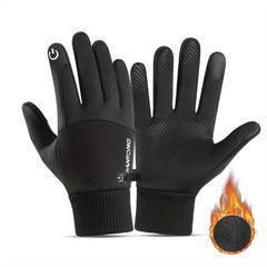 Winter Velvet Warm Gloves Windproof Waterproof Touch Screen Gloves