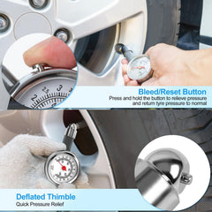 Heavy Duty Tire Pressure Gauge 0-100 PSI Mechanical Gauge