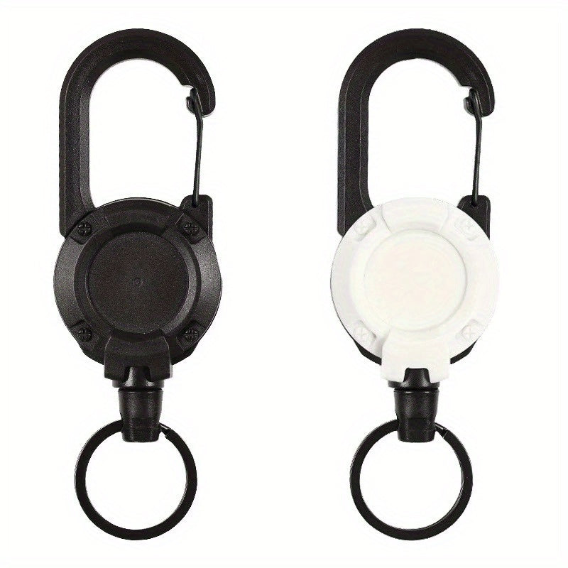 Automatic Retractable Keychain Wire Rope Keyring Outdoor Camping Hiking