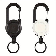 Automatic Retractable Keychain Wire Rope Keyring Outdoor Camping Hiking