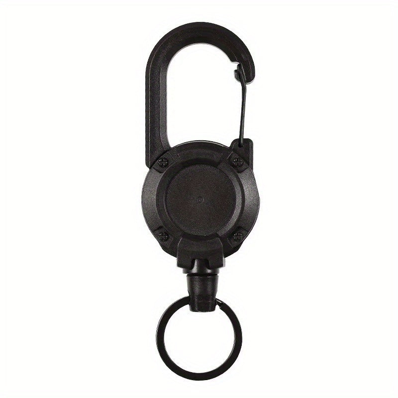 Automatic Retractable Keychain Wire Rope Keyring Outdoor Camping Hiking