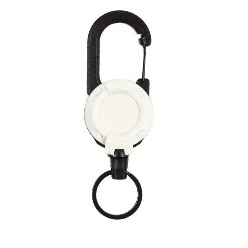 Automatic Retractable Keychain Wire Rope Keyring Outdoor Camping Hiking