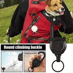 Automatic Retractable Keychain Wire Rope Keyring Outdoor Camping Hiking