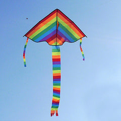 Rainbow Kite Long Tail Outdoor Kites Beach Park Yard Creative Kite