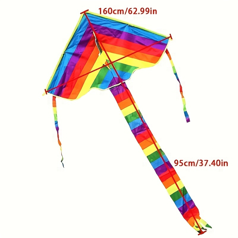 Rainbow Kite Long Tail Outdoor Kites Beach Park Yard Creative Kite
