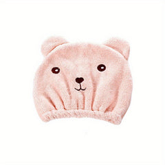 Cartoon Microfiber Hair Drying Towel - Quick Drying for Curly Long Thick Hair