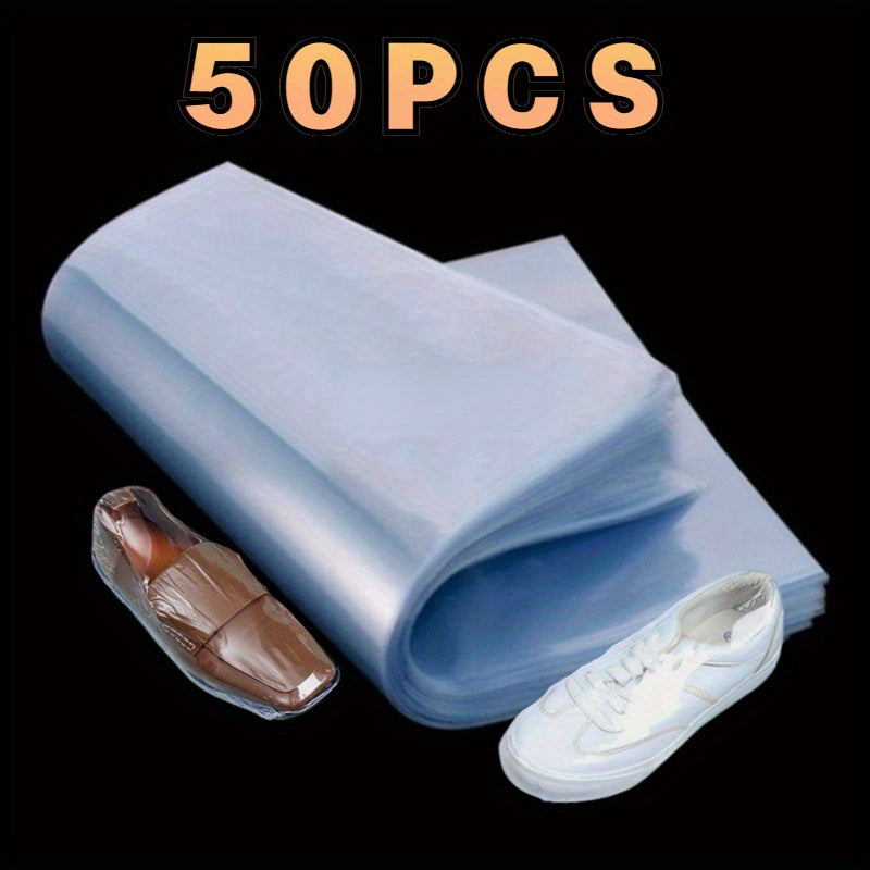 50pcs PVC Heat Shrinkable Film Waterproof Protective Storage Bag