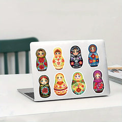 52pcs Cartoon Matryoshka Doll Graffiti Stickers DIY Waterproof Stickers