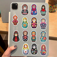 52pcs Cartoon Matryoshka Doll Graffiti Stickers DIY Waterproof Stickers
