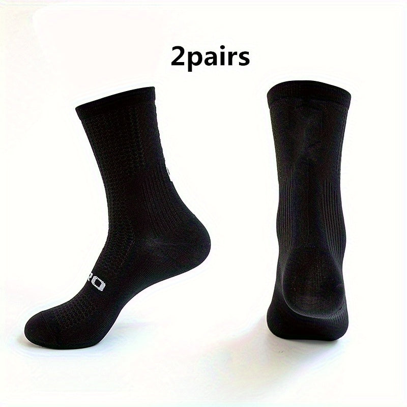 Men's Mid Crew Sport Socks - 2 Pairs