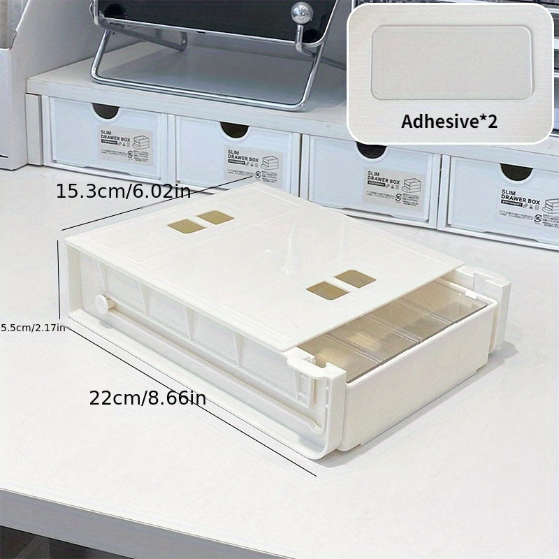 Hidden Pen Box Under Desk Drawer Key Storage Box Office Stationery Box