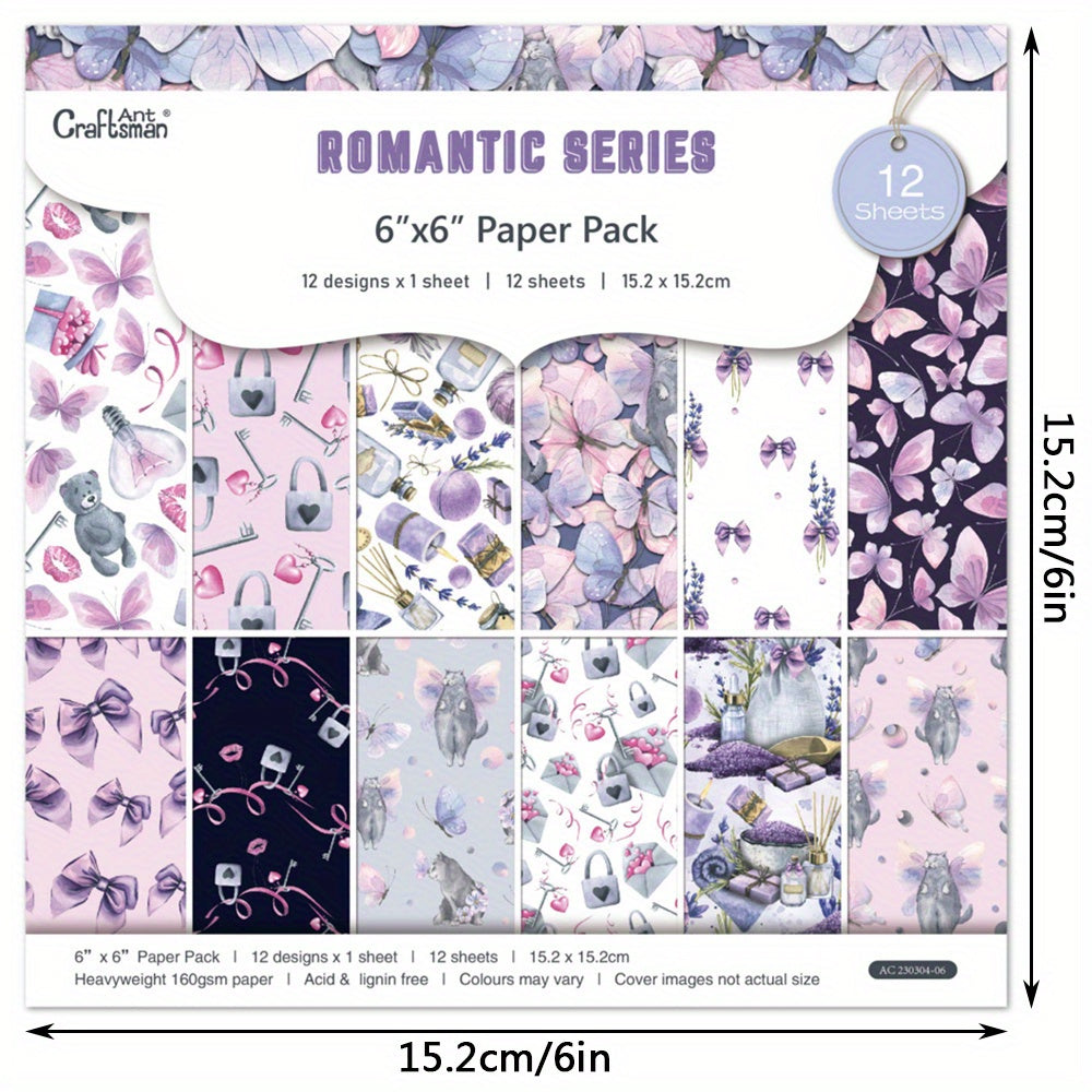 6 Scrapbook Paper Jellyfish Flower Pattern DIY Material