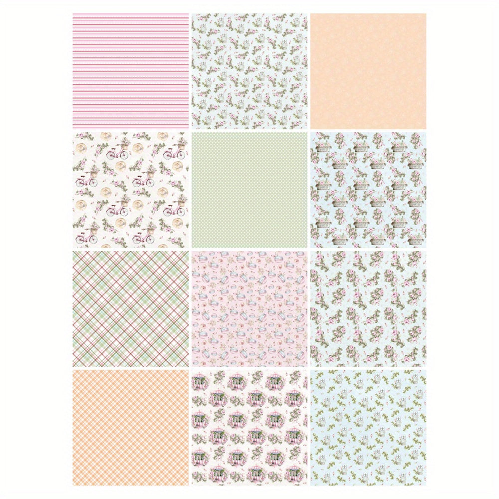 6 Scrapbook Paper Jellyfish Flower Pattern DIY Material