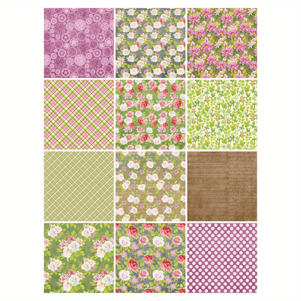 6 Scrapbook Paper Jellyfish Flower Pattern DIY Material