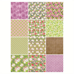 6 Scrapbook Paper Jellyfish Flower Pattern DIY Material