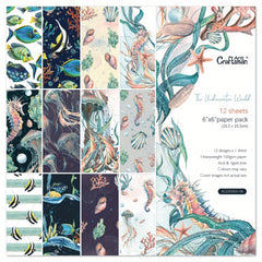 6 Scrapbook Paper Jellyfish Flower Pattern DIY Material