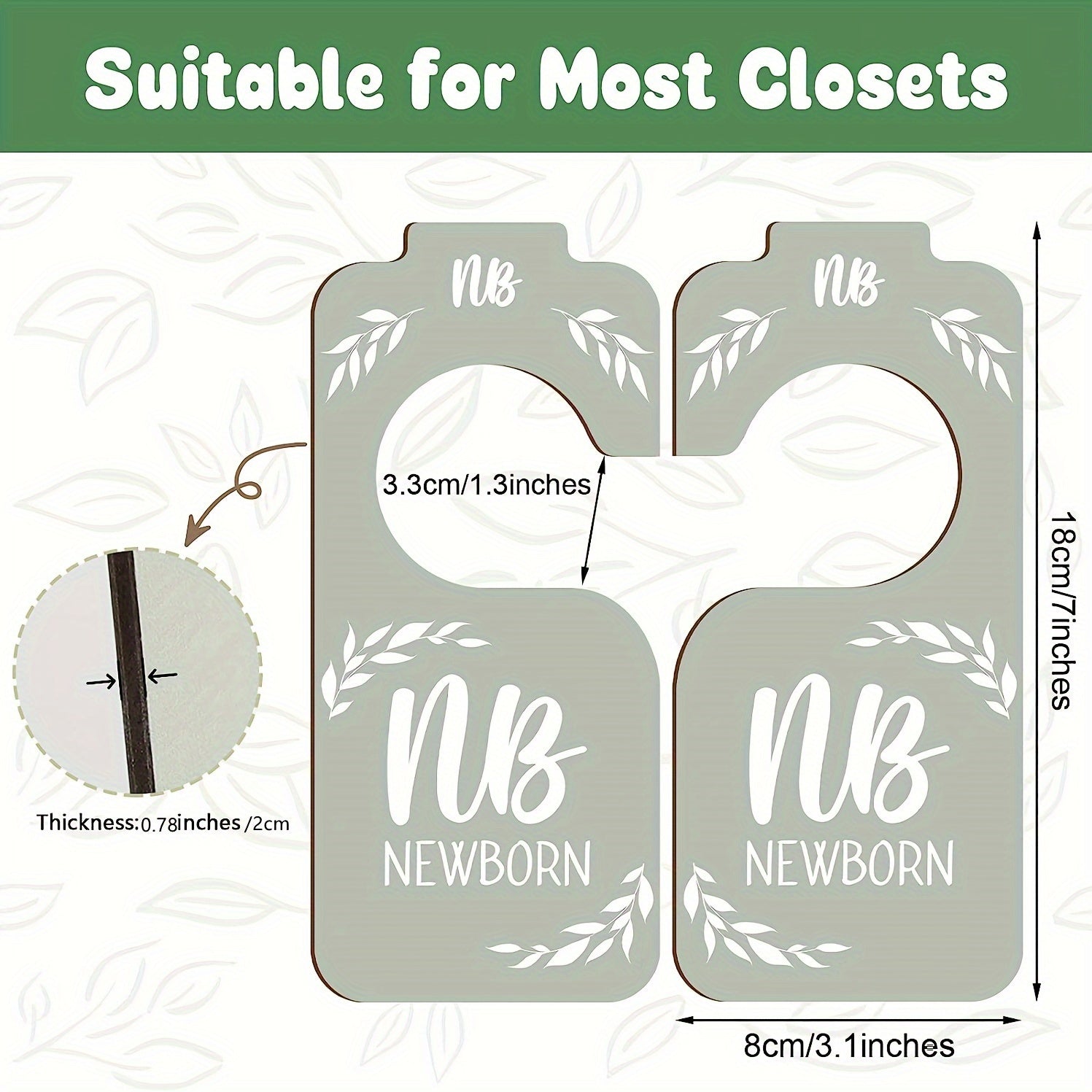 8pcs Closet Rack Label Cards Wooden Classify Label For Clothes Shoes