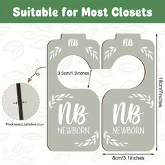 8pcs Closet Rack Label Cards Wooden Classify Label For Clothes Shoes