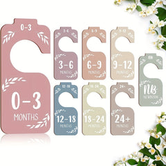 8pcs Closet Rack Label Cards Wooden Classify Label For Clothes Shoes