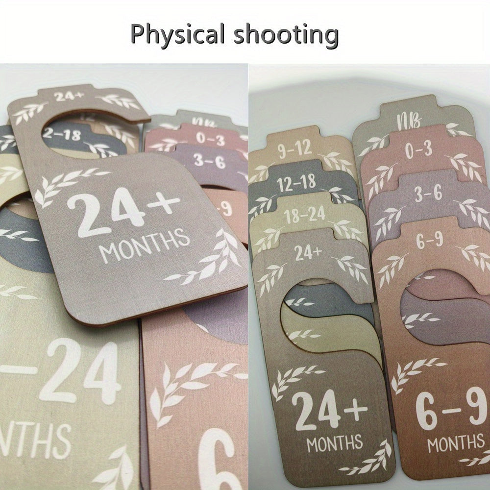 8pcs Closet Rack Label Cards Wooden Classify Label For Clothes Shoes