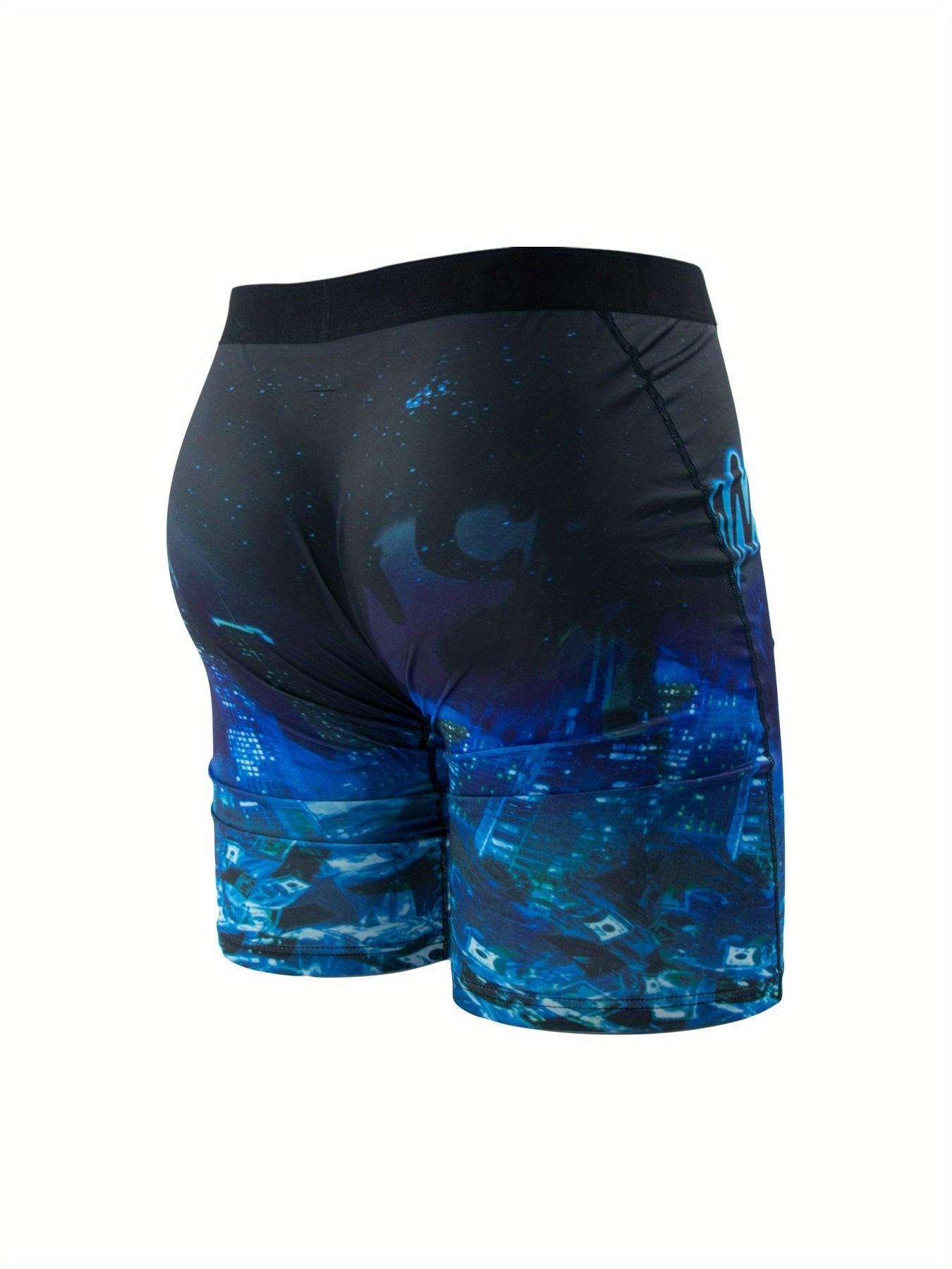 City Building Pattern Men's High Stretch Boxer Briefs