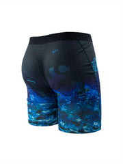 City Building Pattern Men's High Stretch Boxer Briefs