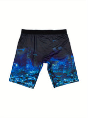 City Building Pattern Men's High Stretch Boxer Briefs