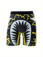 Shark Pattern Men's High Stretch Boxers