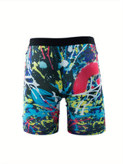 Graffiti Pattern Men's High Stretch Boxers for Active Men